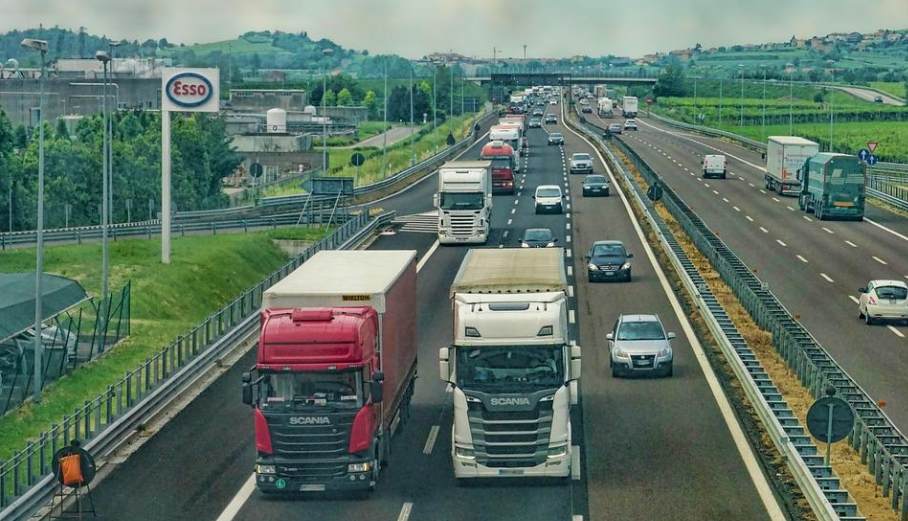 driving among rigs